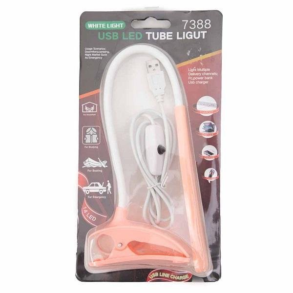 Λάμπα επιτραπέζια με κλιπ USB LED TUBE LIGUT 7388 Ροζ