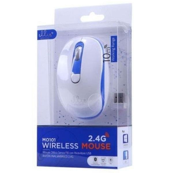 Ασύρματο Ποντίκι Ellietech MO101 2.4G 1600Dpi Λευκό/Μπλε