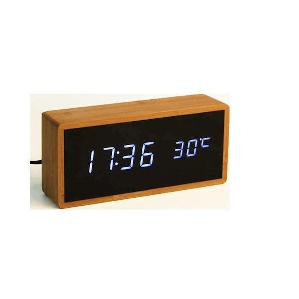 Επιτραπέζιο Ρολόι Bamboo Ψηφιακό