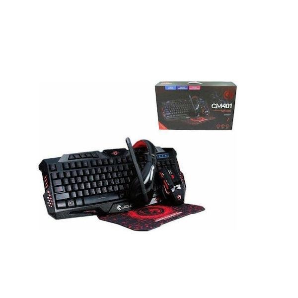 Marvo Touch Wisdom Combo CM401 Σετ Gaming Πληκτρολόγιο με RGB φωτισμό & Ποντίκι (Αγγλικό US)