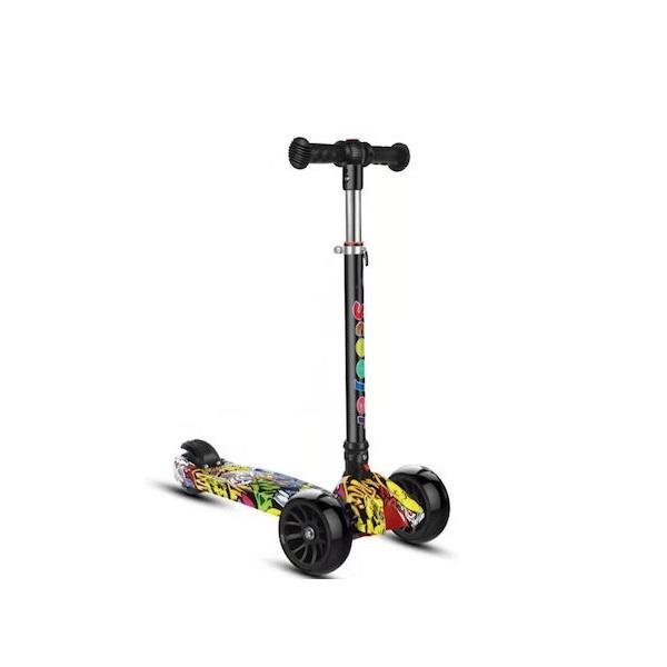 Παιδικό Πατίνι Αναδιπλούμενο Τρίτροχο για 3+ Ετών Πολύχρωμο