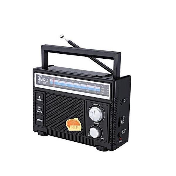 FP-1366 Black φορητό ραδιόφωνο