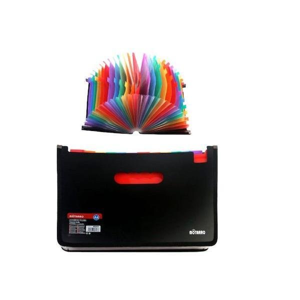 Ντοσιέ Φυσαρμόνικα για Χαρτί A4 Μαύρο MQ028