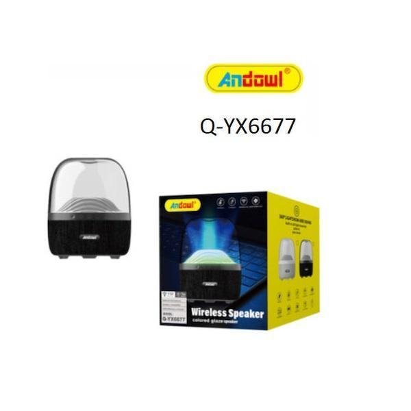 Andowl Q-YX6677 Ηχείο Bluetooth 5W με Ραδιόφωνο και διάρκεια μπαταρίας έως 6 ώρες Μαύρο