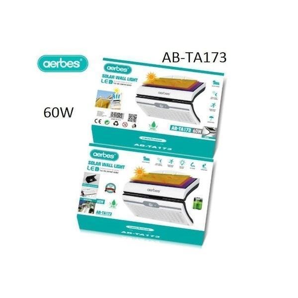 AB-TA173 Ηλιακό Φωτιστικό Επιτοίχιας Τοποθέτησης με Ανιχνευτή Κίνησης σε Λευκό Χρώμα 81011KFL50SL