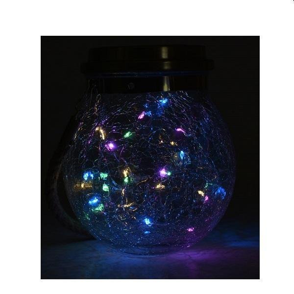 Γυάλινο Ηλιακό Διακοσμητικό Φωτιστικό Βαζάκι RGB Andowl Q-TL60