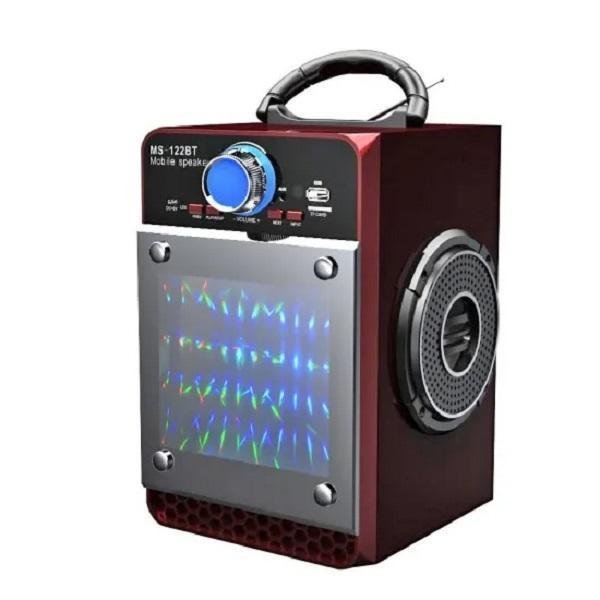 MOB MS-122BT Ηχείο Bluetooth 16W με Ραδιόφωνο και Διάρκεια Μπαταρίας έως 4 ώρες Κόκκινο