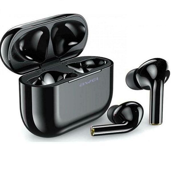 Awei T29 In-ear Bluetooth Handsfree Ακουστικά με Αντοχή στον Ιδρώτα και Θήκη Φόρτισης Μαύρα