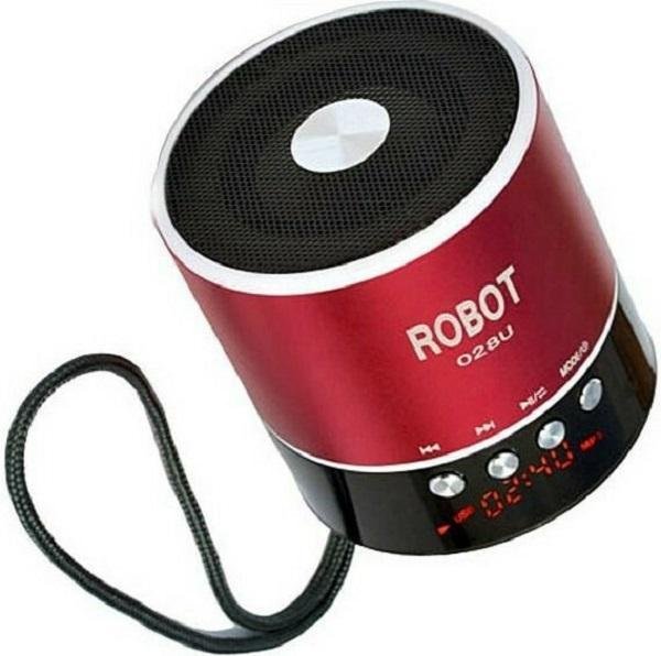 Robot 028U Φορητό Ραδιόφωνο Μπαταρίας με USB Κόκκινο