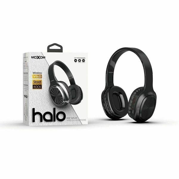 Moxom MX-WL26 Ασύρματα Bluetooth Over Ear Ακουστικά με 9 ώρες Λειτουργίας Μαύρα