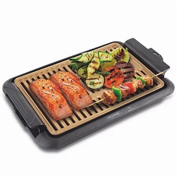 Γκριλ Ηλεκτρική Ψησταριά Σχάρας 1000W με Ρυθμιζόμενο Θερμοστάτη Hoomei HM-5975