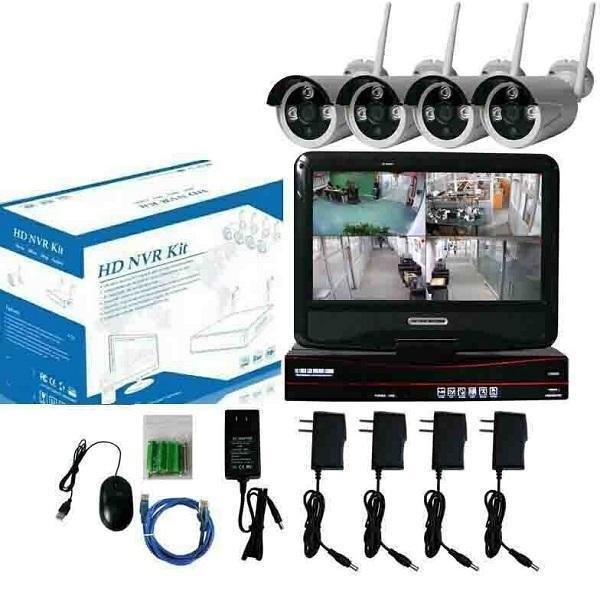 Ολοκληρωμένο Σύστημα CCTV Wi-Fi με Οθόνη και 4 Ασύρματες Κάμερες