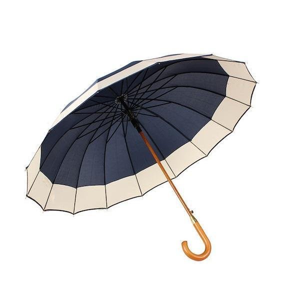 Keskor Αυτόματη Ομπρέλα Βροχής με Μπαστούνι Navy Μπλε 0066-2