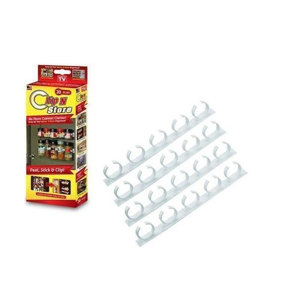 Θήκη με Κλιπς για Μπαχαρικά με 4 Σειρές και 20 Θέσεις Clip N Store Organizer