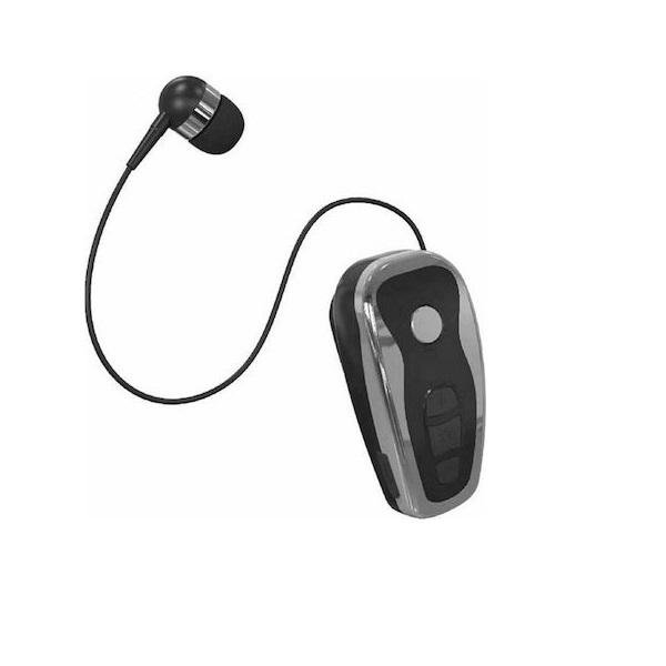 KTR-Q7 In-ear Bluetooth Handsfree Ακουστικό Πέτου Ασημί