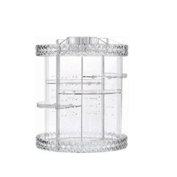 Θήκη Οργάνωσης Καλλυντικών - Περιστρεφόμενη Διαφανής - Cosmetics Organizer 360 Rotation - LD-188