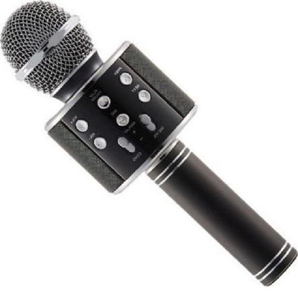 WSTER Ασύρματο Μικρόφωνο Karaoke WS-858 σε Μαύρο Χρώμα