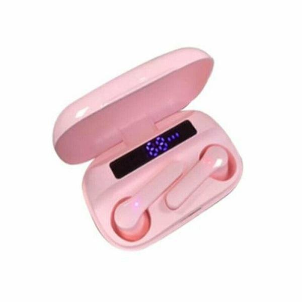 20220112145708_s23_earbud_bluetooth_handsfree_roz S23 Earbud Bluetooth Handsfree Ακουστικά με Θήκη Φόρτισης Ροζ