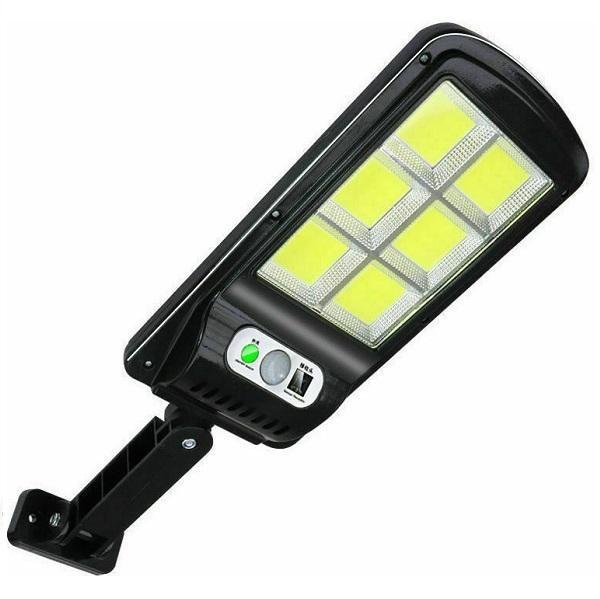 Ηλιακό Φωτιστικό Επιτοίχιας Τοποθέτησης με Ανιχνευτή Κίνησης και Τηλεχειριστήριο σε Μαύρο Χρώμα 17964-29