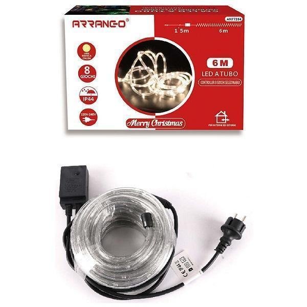 83463e_c7880232808c41cfb7b66708ac56c392_mv2 Αδιάβροχος Φωτοσoλήνας 220-240V 6m IP44 Με πρόγραμμα, 8 λειτουργίες εξωτερικού και εσωτερικού χώρου Arrango AN77284 Θερμό λευκό