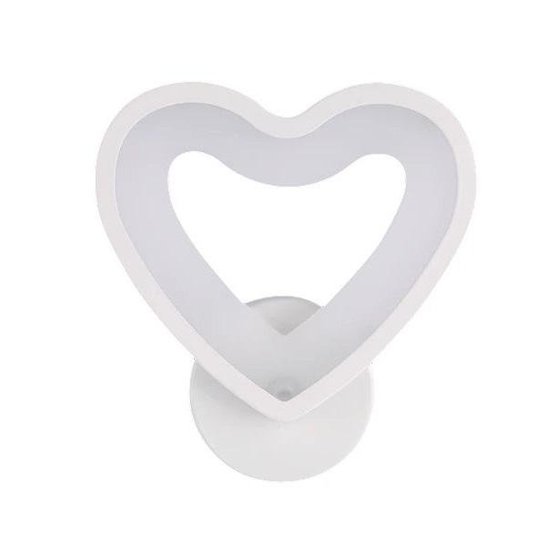 Μοντέρνο Φωτιστικό Τοίχου σε σχήμα καρδιάς με Ενσωματωμένο LED 3000K Θερμό λευκό 6W 300Lm Universo E28-C 1τμχ