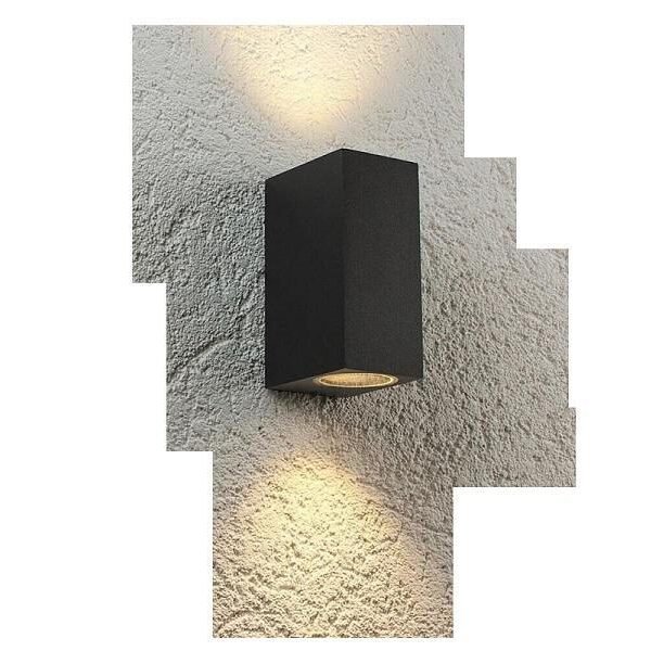 Φωτιστικό τοίχου 2×GU10 IP65 68×80×150mm Universo ES55-N Μαύρο