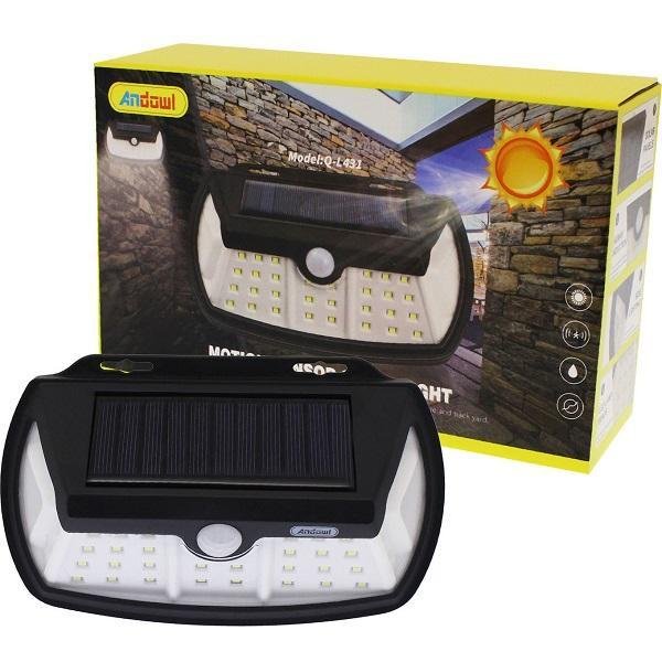 20211208103733_andowl_iliako_fotistiko_me_anichneyti_kinisis_q_l431 Andowl Στεγανό Ηλιακό Φωτιστικό Επιτοίχιας Τοποθέτησης IP65 με Ανιχνευτή Κίνησης και Ψυχρό Λευκό Φως σε Μαύρο Χρώμα Q-L431
