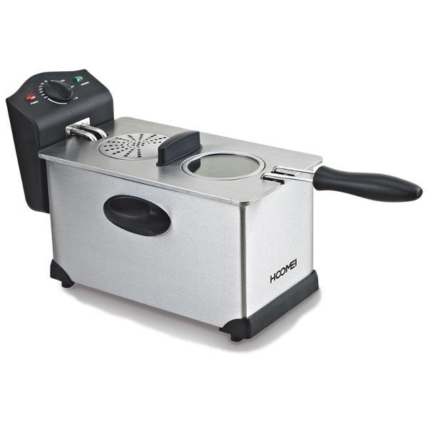 Φριτέζα Λαδιού με Αποσπώμενο Κάδο 3.5lt Hoomei HM-5335 Ασημί