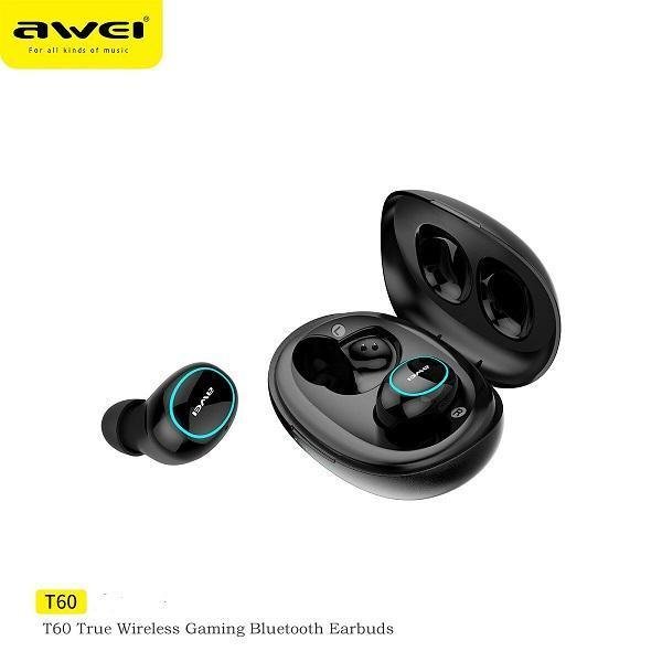 87b991b4772c462c9eff3f14367bd82f Ακουστικά Awei T60 TWS Bluetooth με μπλε φώτα