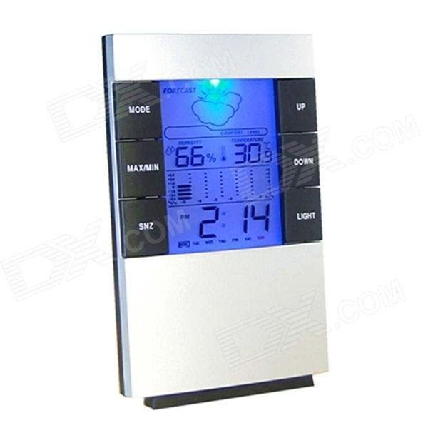 ΜΤΚ-7836 Μετεωρολογικός Σταθμός Ψηφιακός Επιτραπέζιος Λευκός