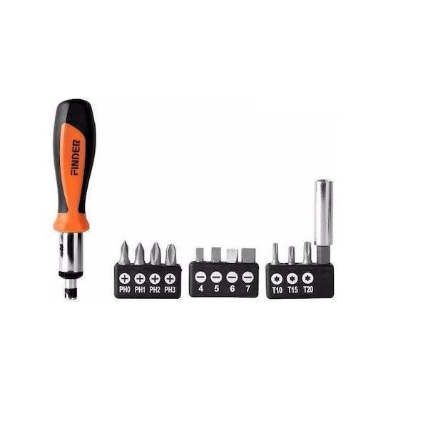 Finder Κατσαβίδι Καστάνιας με 13 Εναλλασσόμενες Μύτες 193233