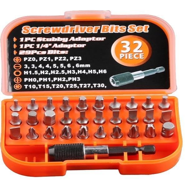 Σετ 32 Μύτες Κατσαβιδιού Σταυρός / Torx Σετ