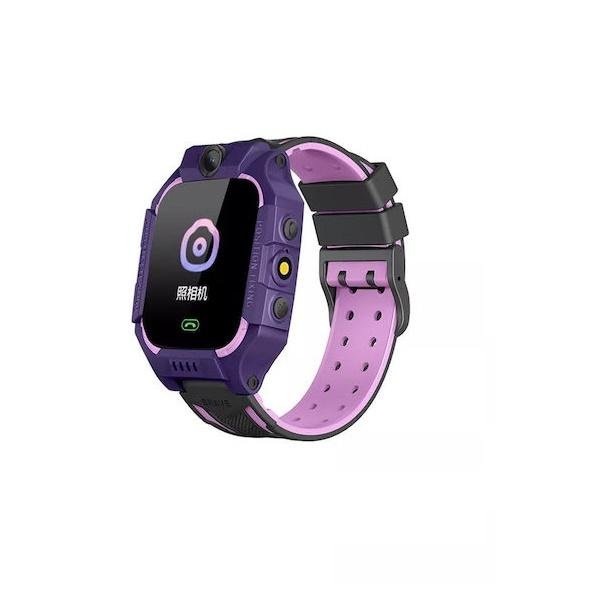 Ezra Παιδικό Smartwatch με Λουράκι από Καουτσούκ/Πλαστικό Μωβ SW34