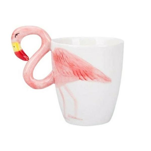 3D Φλαμίνγκο Κούπα Κεραμική Πολύχρωμη 450ml
