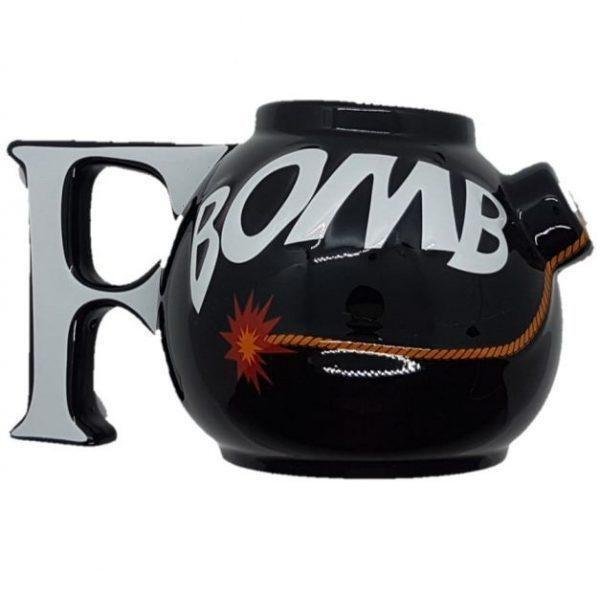 3D Βόμβα Κούπα Κεραμική Μαύρη 400ml F-BOMB 0555