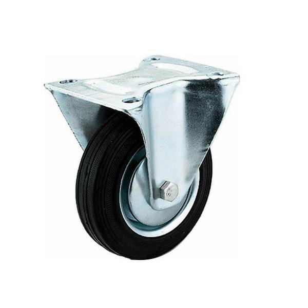 Ruotec 502.000.000.075 Ρόδα Βιομηχανική Μαύρη 75x22mm