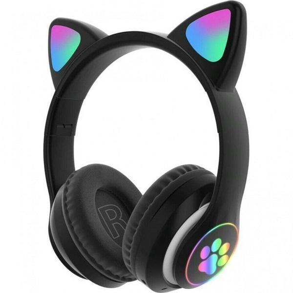 Cat STN28 Ασύρματα/Ενσύρματα Over Ear Ακουστικά Μαύρα