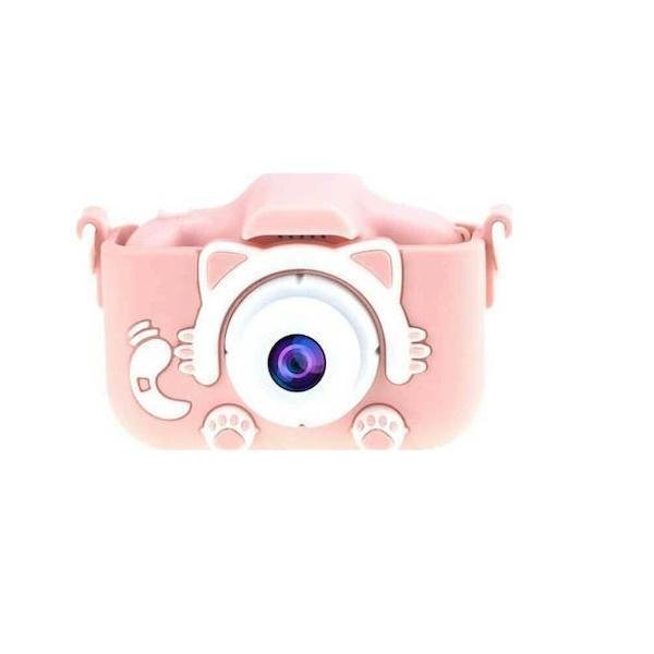 Q1 Kitty Kids Compact Φωτογραφική Μηχανή 12MP με Οθόνη 2" και Ανάλυση Video 4608 x 3456 pixels Ροζ