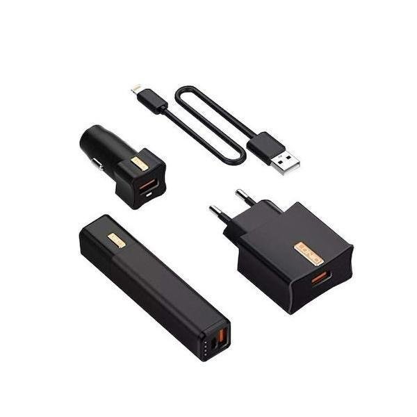 Σετ Αυτοκίνητου και Πρίζας Μαύρος (CC200) Ldnio