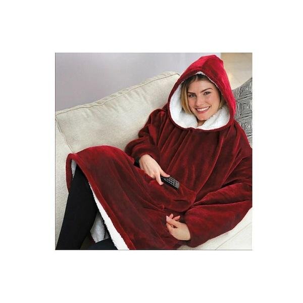 Huggle Κουβέρτα Βελουτέ King Size 70x90εκ. Κόκκινη