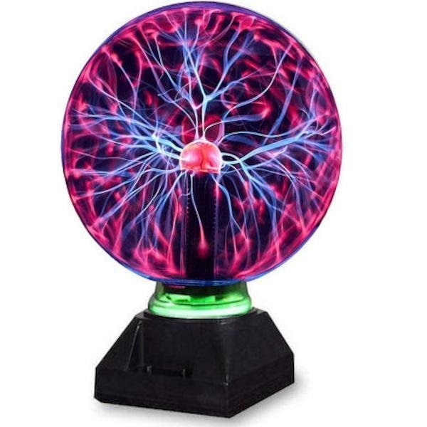 Magic Plasma Light Ball Διακοσμητικό Φωτιστικό με Φωτισμό RGB Plasma Ball LED 21cm σε Μαύρο Χρώμα