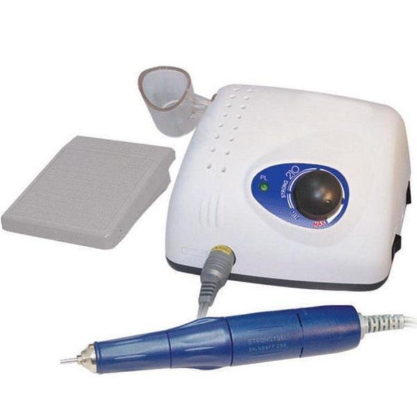 Saeshin Strong 210 Τροχός Νυχιών Ρεύματος 35000rpm με Πεντάλ σε Λευκό Χρώμα 65W