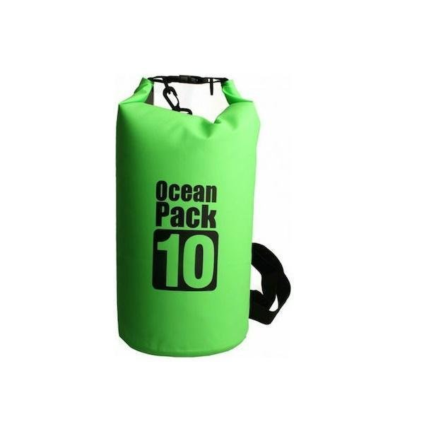 Ocean Pack Ocean Pack Στεγανός Σάκος Ώμου με Χωρητικότητα 10 Λίτρων Πράσινος