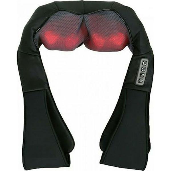 UltraPro Συσκευή με 16 Κεφαλές Shiatsu Μασάζ για Πόνους στην Πλάτη - Αυχένα - Όλου του Σώματος με Υπέρυθρη Ακτινοβολία Μαύρο