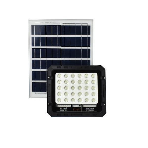 15-21.jpg Στεγανός Ηλιακός Προβολέας IP66 Ισχύος 200W με Τηλεχειριστήριο και Ψυχρό Λευκό Φως σε Μαύρο χρώμα FO-T5200