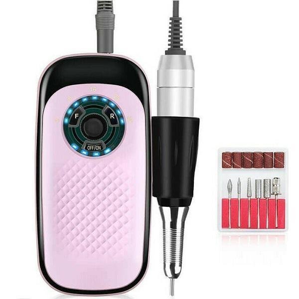 Sml M7 Τροχός Νυχιών Μπαταρίας 35000rpm σε Ροζ Χρώμα 25W