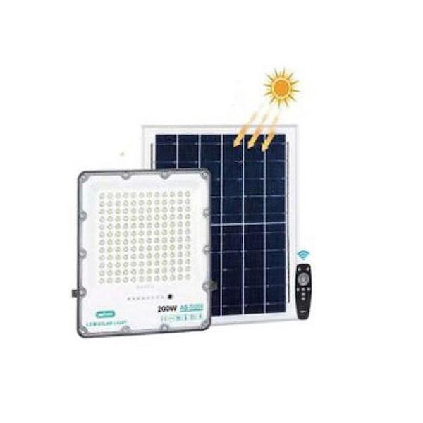 Ηλιακός Προβολέας Ισχύος 200W με Τηλεχειριστήριο σε Μαύρο χρώμα AB-T0200 Aerbes