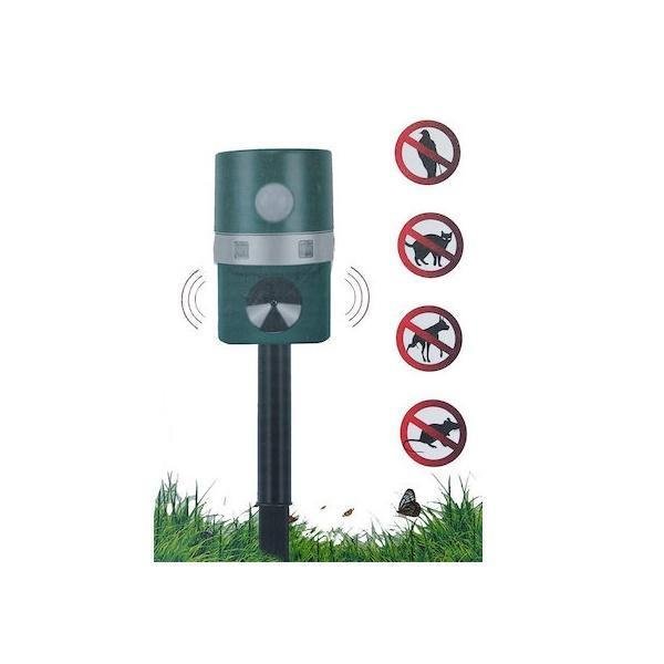Solar Pest Repeller Συσκευή Υπερήχων Απώθησης Γατών / Πουλιών / Τρωκτικών / Φιδιών Ηλιακή