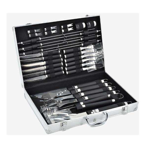 11-21.jpg ΕΡΓΑΛΕΙΑ ΨΗΣΙΜΑΤΟΣ 33ΤΕΜ. ΓΙΑ ΜΠΑΡΜΠΕΚΙΟΥ ΑΠΟ ΑΝΟΞΕΙΔΩΤΟ ΑΤΣΑΛΙ ΣΕ ΒΑΛΙΤΣΑ ΑΛΟΥΜΙΝΙΟΥ OEM BBQ-33