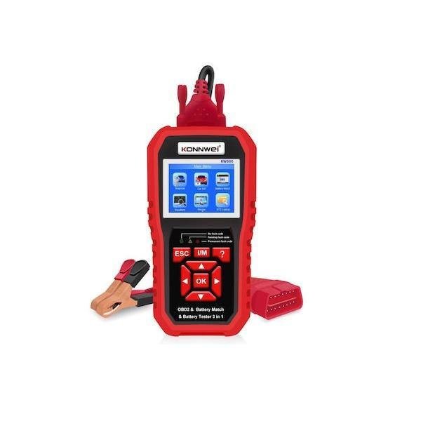 Konnwei KW880 Ψηφιακό Battery Tester με Κροκοδειλάκια